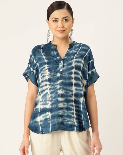 Tie & Dye Top with Extended Sleeves