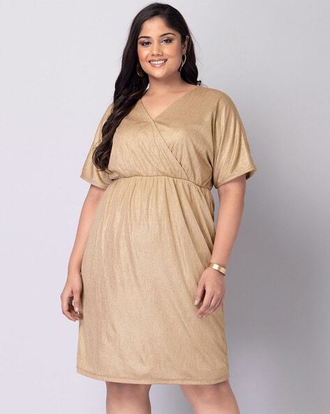 Buy Gold Dresses for Women by FABALLEY Online Ajio