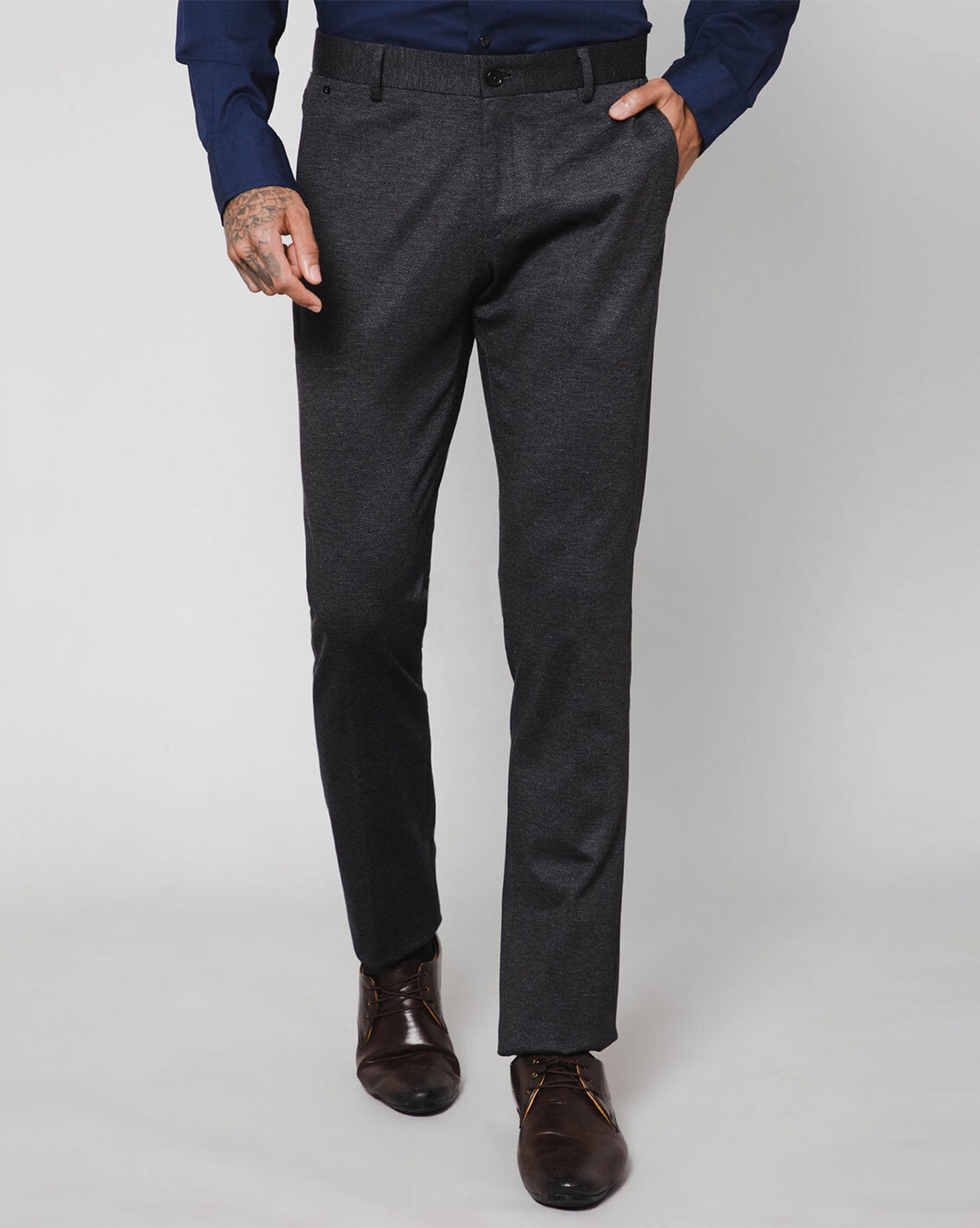 Cantabil Formal Trousers : Buy Cantabil Men Navy Formal Trousers Online |  Nykaa Fashion