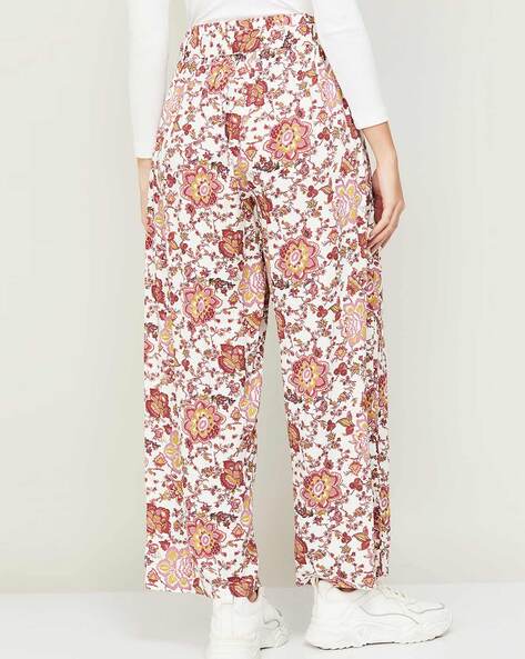 Floral Print Pants with Insert Pockets