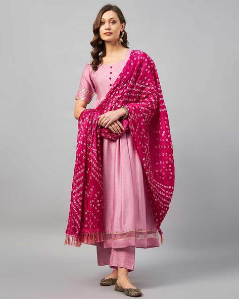 Pink anarkali cheap kurta