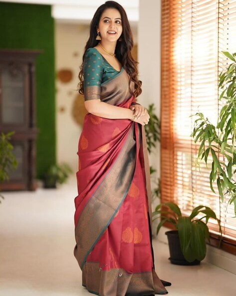 Beautiful Party Wear Soft Silk Saree | Latest Kurti Designs