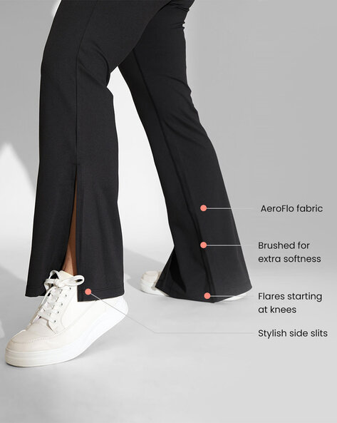 On The Go Slit Flare Pants with 2 Pockets