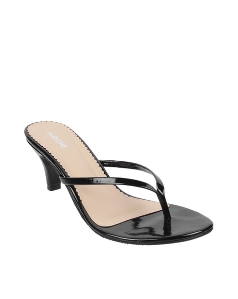 Buy Black Heeled Sandals for Women by Mochi Online