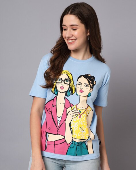 Buy Graphic Printed T Shirts for Women Online in India
