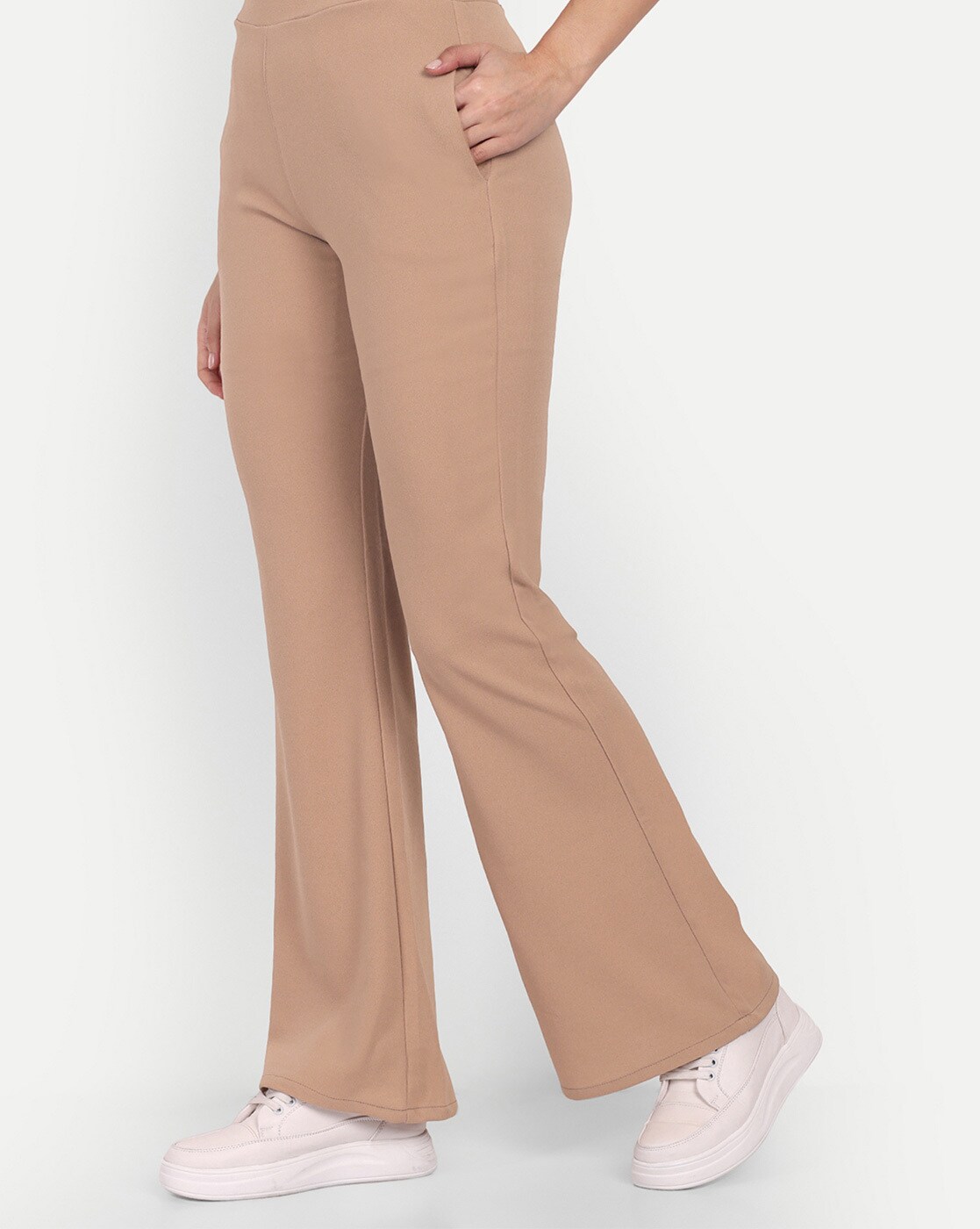 Buy Beige Trousers & Pants for Women by Broadstar Online