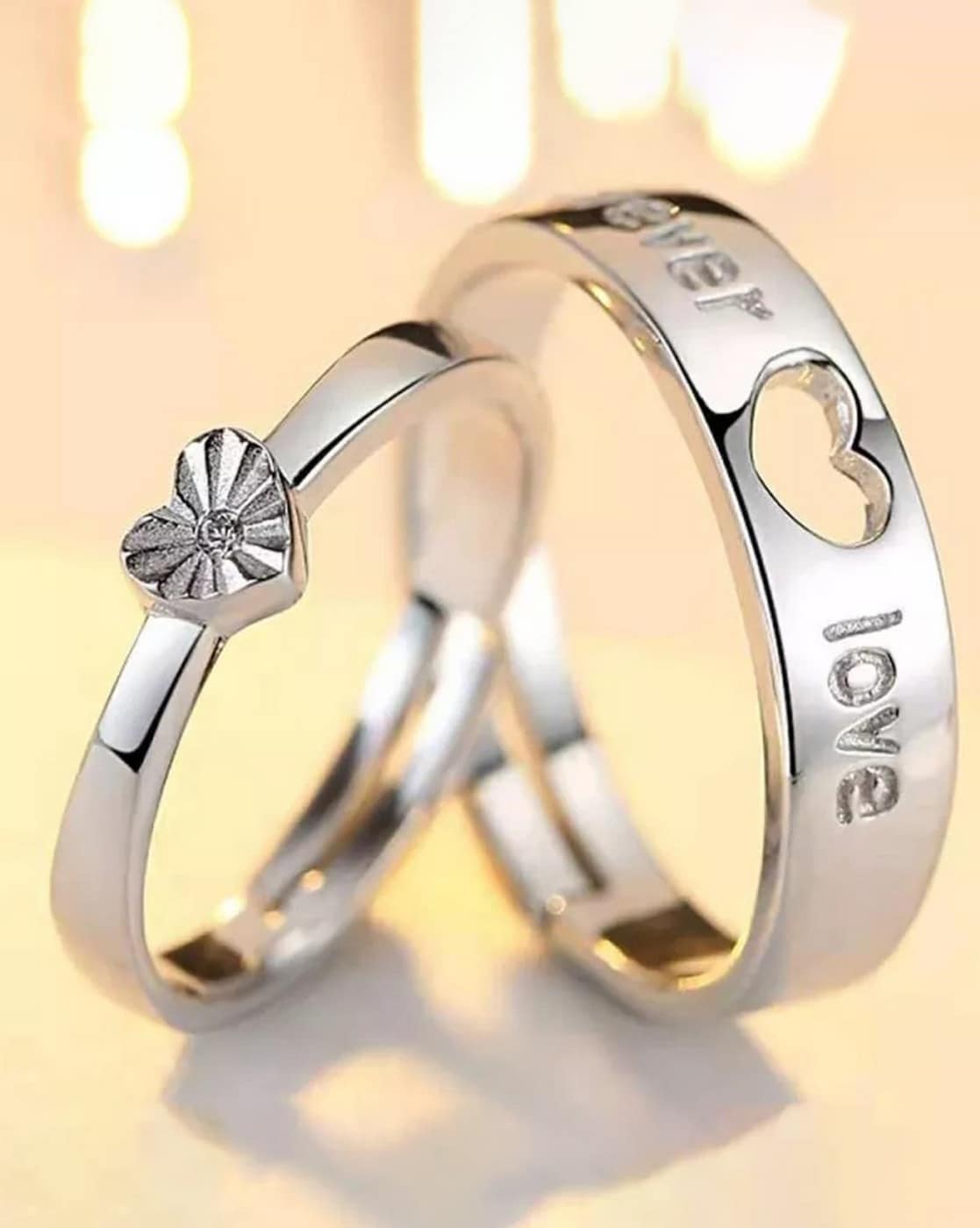 Silver Couple Ring Silver Rings for couples – Zevrr