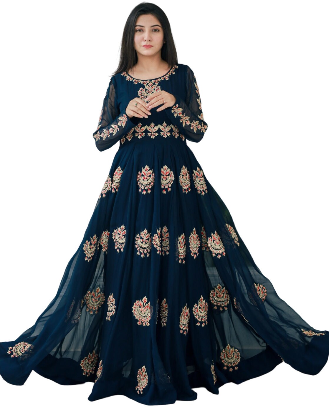 Buy online Green Georgette Anarkali Suits Semistitched Suit from Suits   Dress material for Women by Fashion Basket for 1639 at 73 off  2023  Limeroadcom
