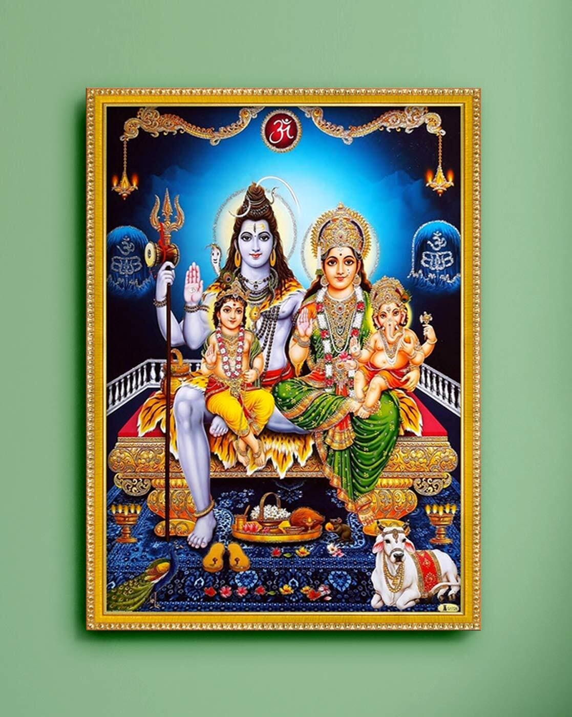 CHD Garphic Split Digital Wallpaper of Shiv Bhagwan in Multiple pcs  (Multicolour) : Amazon.in: Home & Kitchen