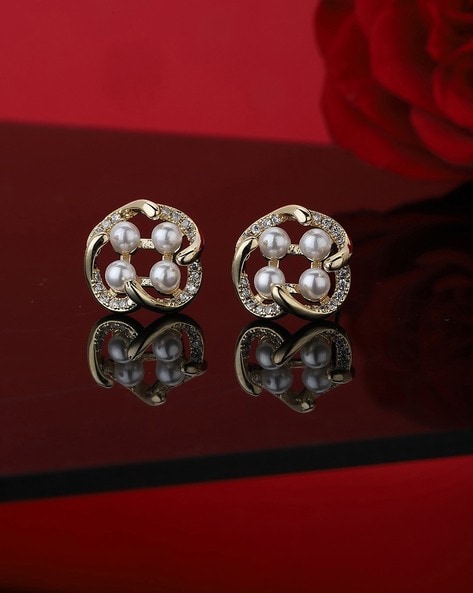 Stylish Gold Stud Earrings