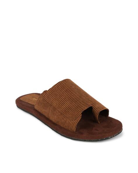 Striped Slip-on Sandals
