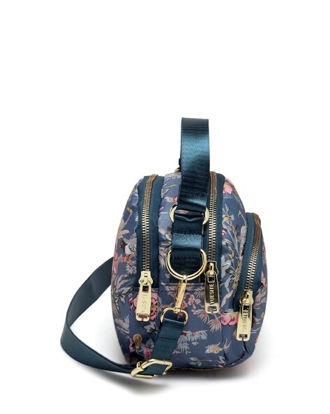 Floral Print Sling Bag with Detachable Strap