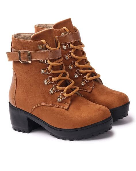 Buy Tan Boots for Women by CREATTOES Online