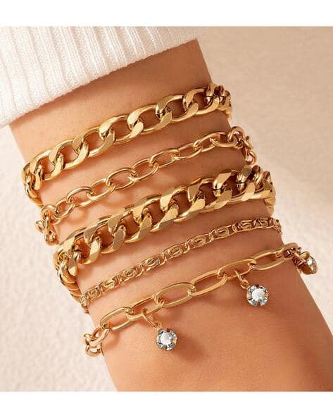 Buy Gold-Toned Bracelets Bangles for Women by Jewels Galaxy