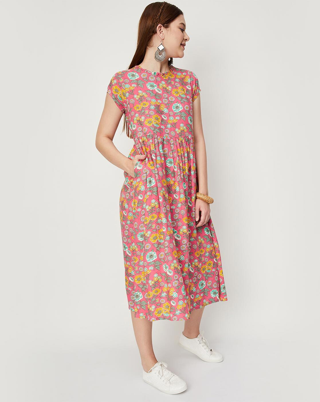 Buy Yellow Dresses for Women by Minglay Online | Ajio.com