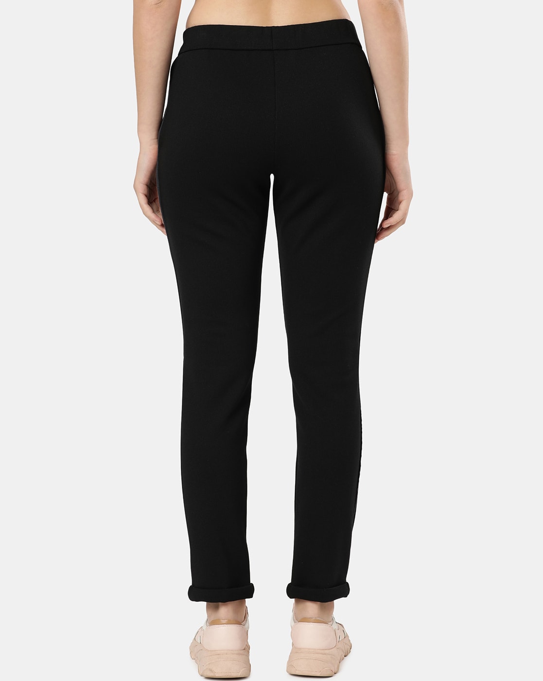FableStreet Bottoms Pants and Trousers  Buy Fablestreet Black 4 Way Stretch  Bootcut Livin Pants Online  Nykaa Fashion