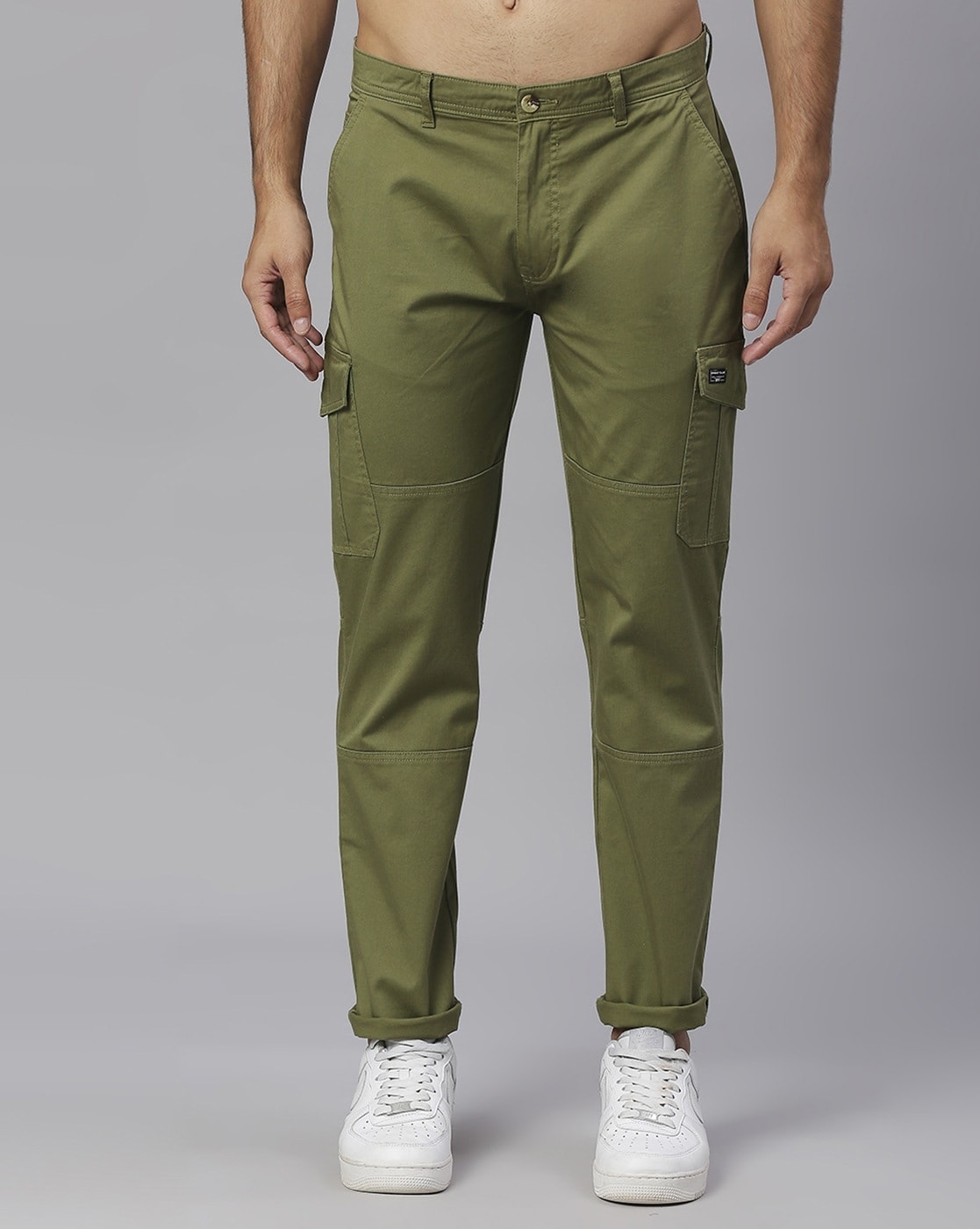 The Souled Store Solids: Light Olive Mens and Boys Cotton and Elastane  Brown Color Men Cargo Pants Men Joggers Trousers Bottoms Running Gym  Activewear Casual Lounge Training Track Jogging Hiking : Amazon.in: