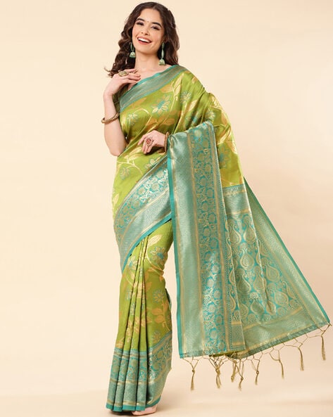 Green Woven Designs Banarasi Silk Saree 4795SR37