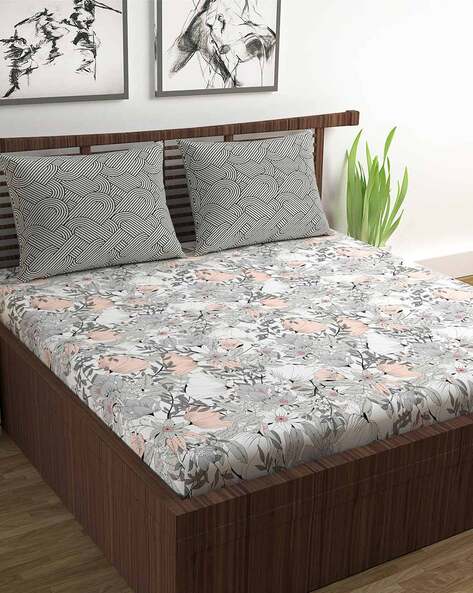 Buy White Bedsheets for Home & Kitchen by DIVINE CASA Online