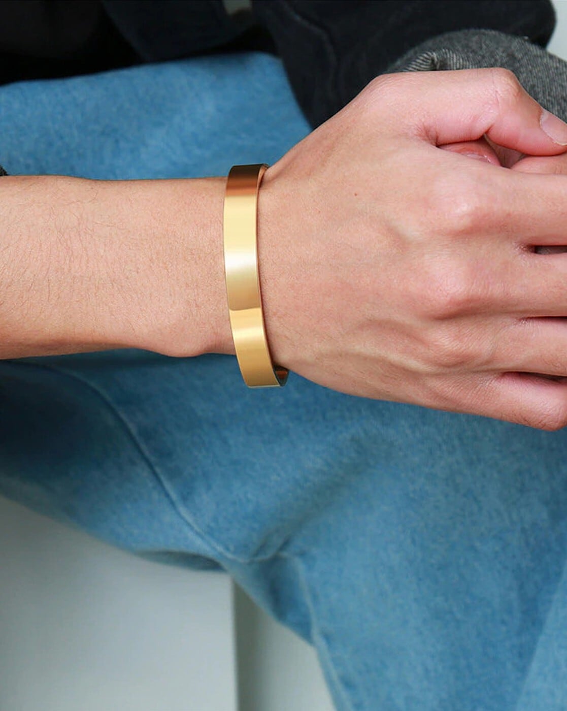 Solid Gold Cuff Bracelet 14k Gold Organic Bangle - Etsy