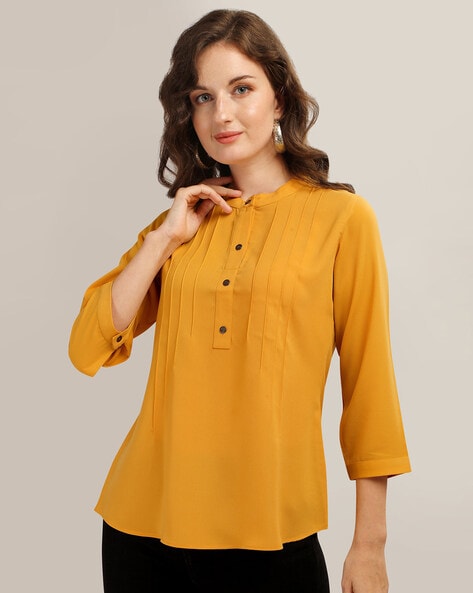 Buy Mustard Yellow Tops for Women by 14 FAB Online Ajio