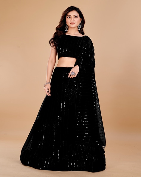 iDress Party Wear BLACK Colored Lehenga Choli – iDressboutique.in