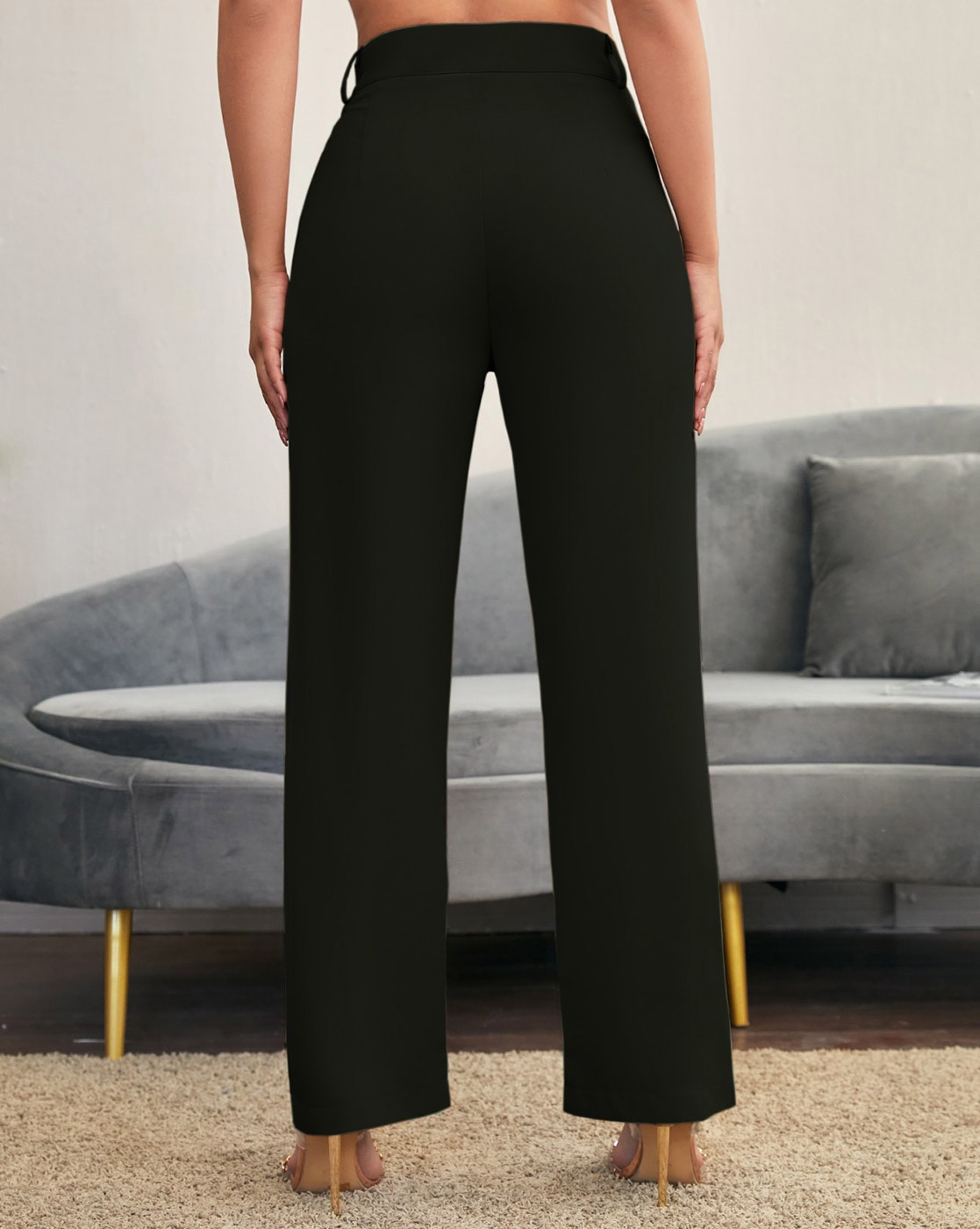 Buy Twenty Dresses Black Relaxed Fit High Rise Trousers for Women's Online  @ Tata CLiQ