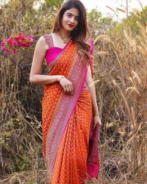 Soft Lichi Silk Saree Online India Shopping 06 - SareesWala.com