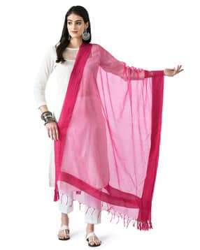 a r silk dupatta hub Dupatta with Tassels-picture-11