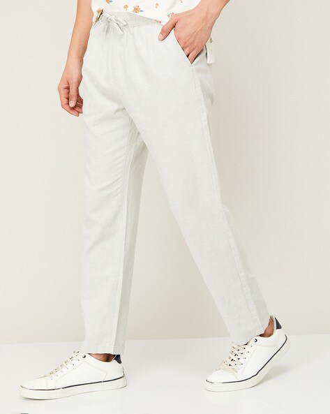 Flat-Front Ankle-Length Pants