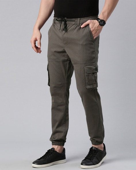 Buy Roadster Men Brown Washed Regular Fit Cargo Trousers  Trousers for Men  1235245  Myntra