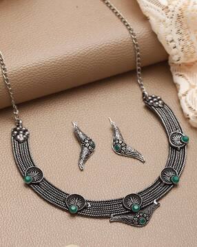 jazz and sizzle Oxidized Silver-Plated Jewellery Set -picture-43