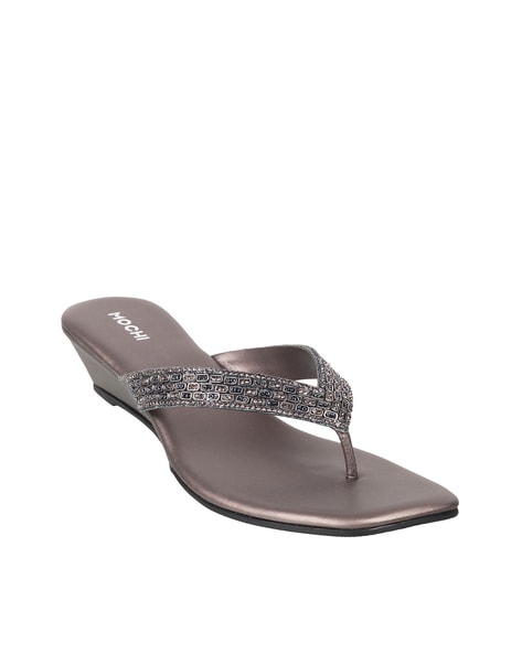 Buy Rose Gold-Toned Heeled Sandals for Women by Mochi Online