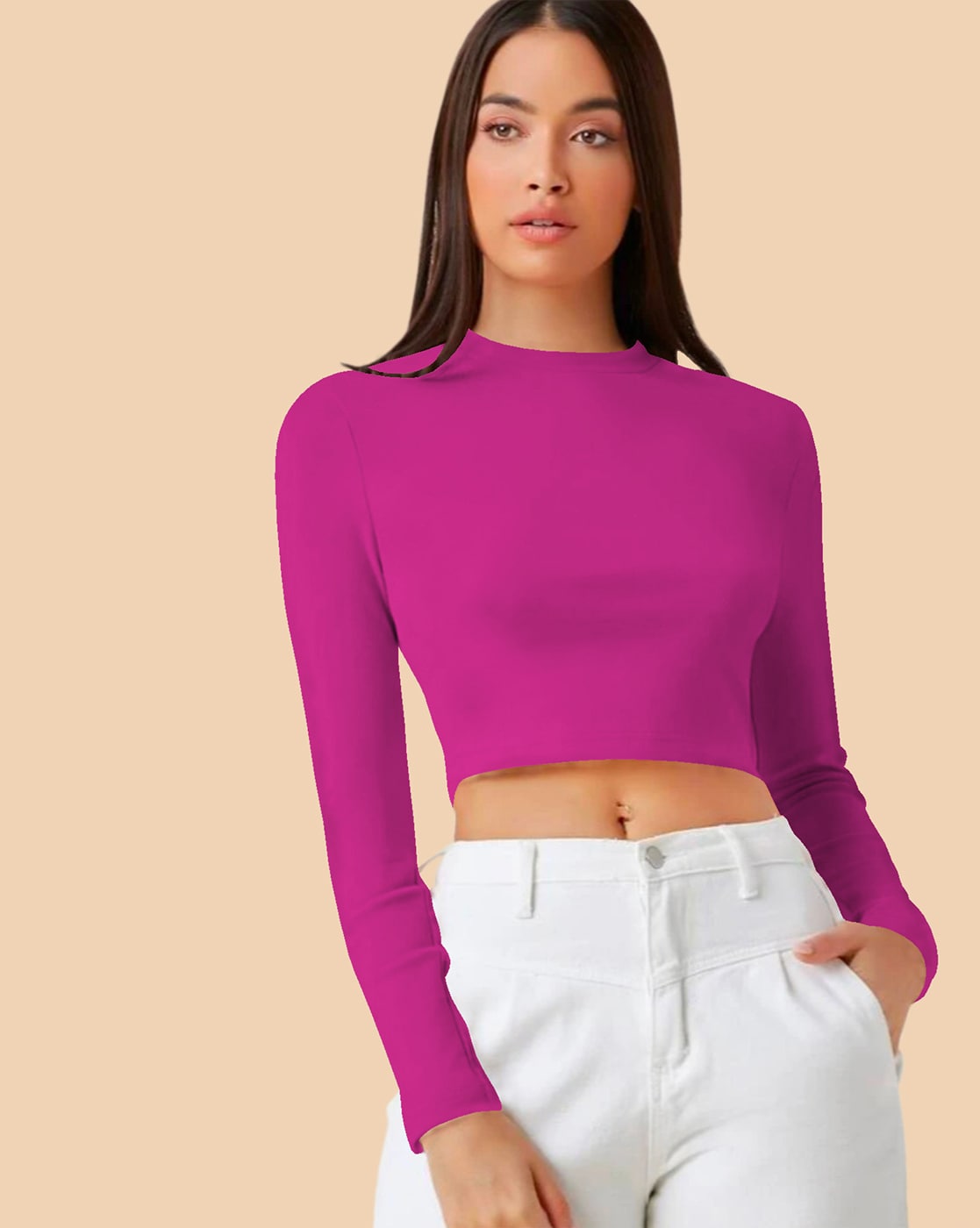 Pink Crop Tops for Women