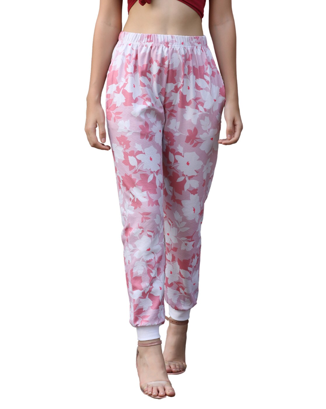 Buy Red printed trousers Designer Wear  Ensemble