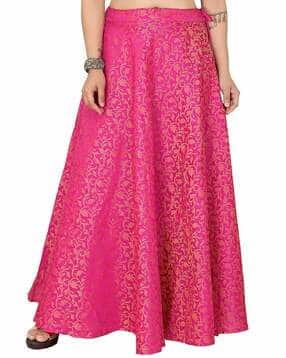 Floral Print Flared Skirt