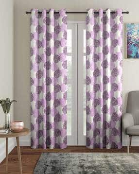 Set of 2 Leaf Print Door Curtains-image-41