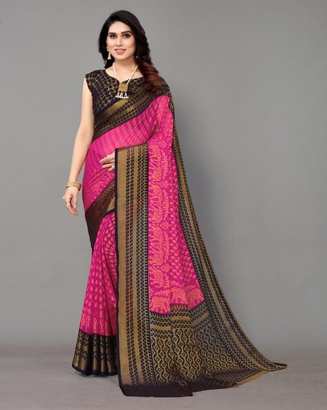 Dark Pink Designer Saree at Rs 600 | Radhakrishnan madir | Surat | ID:  25853987630