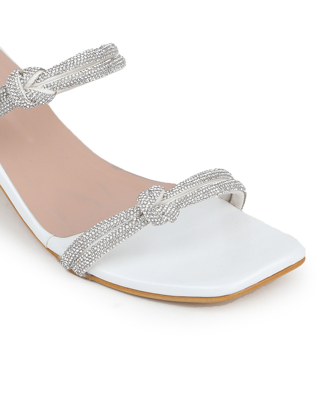 Buy Fashion ThirstyHeelberry Womens Ladies Low Heel Wedding Bridal Silver  Sandals Party Strappy Shoes Open Toe Online at desertcartINDIA