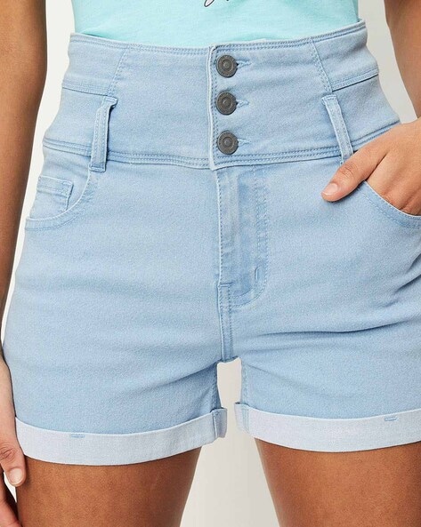 Buy Light Blue Shorts for Women by MAX Online