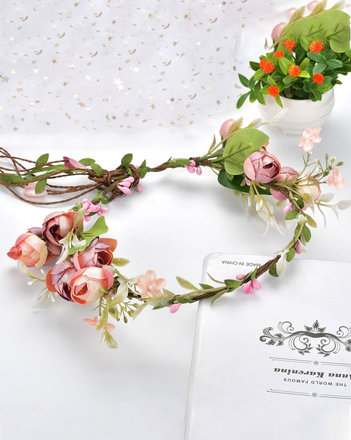 Flower tiara best sale price