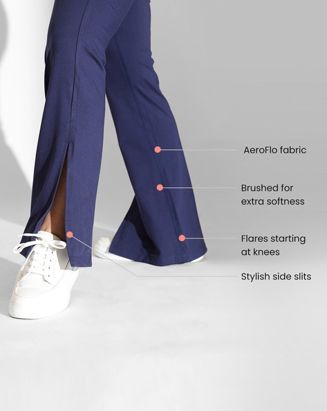 Buy Devika Dark Navy Trousers & Pants for Women by BLISSCLUB Online