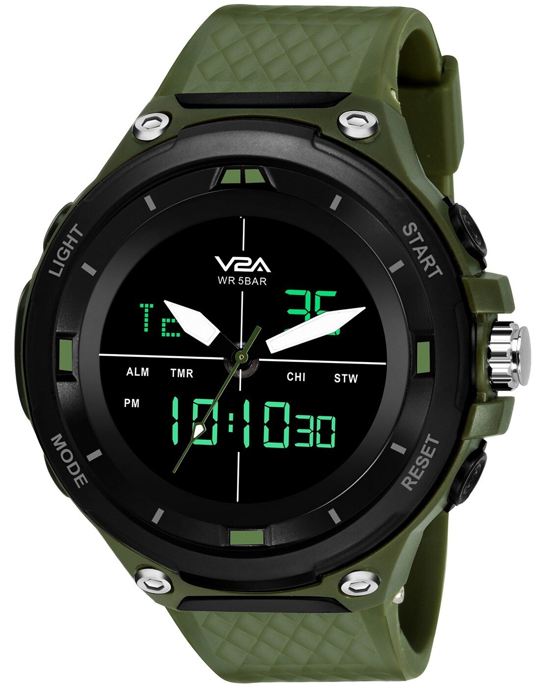 V2A Analog Digital Sport Watch for Men's BLACK unboxing review - YouTube