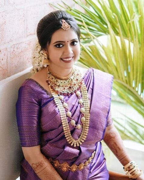 Buy Grape Purple Organza Saree online-Karagiri