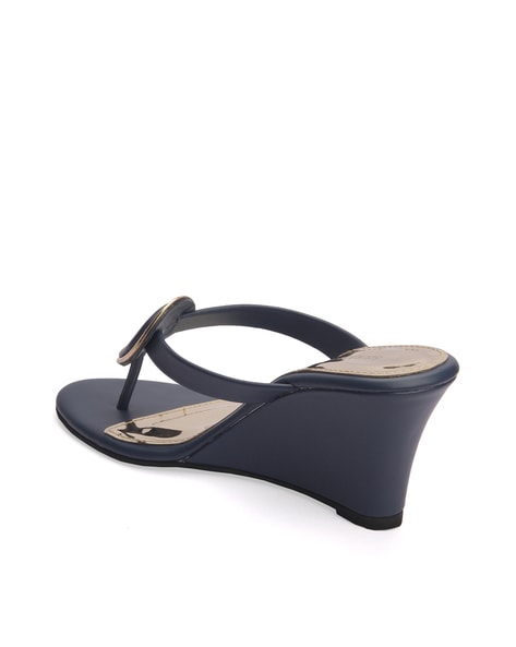 Buy Navy blue Heeled Sandals for Women by Shamayra Online Ajio