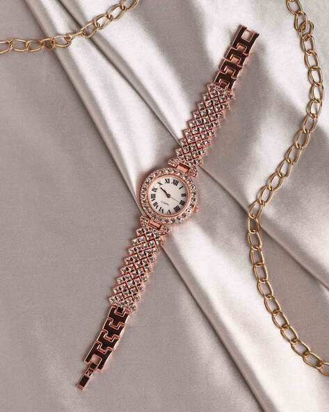 Haute Sauce HSWC1095 Stone-Studded Analogue Watch