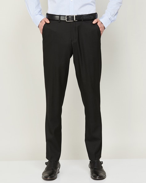 Code By Lifestyle Navy Regular Fit Trousers