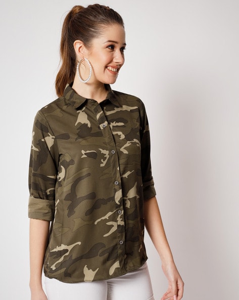 Buy Olive Shirts for Women by Charmgal Online