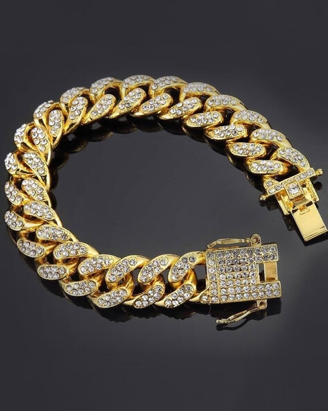 Amazon.com: HIPBLING Iced Out Bracelet for Men Gold Cuban Link Bracelets  Diamond Miami Cuban Bracelets 13mm 8 inch Bling Bracelet Hip Hop Rapper  Jewelry Gift for Men: Clothing, Shoes & Jewelry