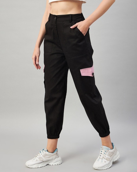 Buy Black Trousers & Pants for Women by ORCHID BLUES Online